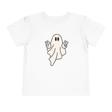 Load image into Gallery viewer, Ghost Peace Sign Halloween Shirt, Spooky Kids Shirt, Halloween Toddler T-Shirt, Cute Ghost T-Shirt, Spooky Season Kids Tees