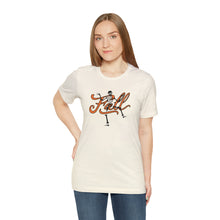 Load image into Gallery viewer, Fall with Skeleton Happy Halloween Unisex Jersey Halloween Pumpkin Face Short Sleeve Tee