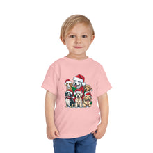 Load image into Gallery viewer, Puppy Christmas in Santa Hats Kids Holiday T Shirt