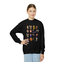 Load image into Gallery viewer, Halloween Characters Youth Crewneck Sweatshirt
