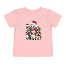 Load image into Gallery viewer, Puppy Christmas in Santa Hats Kids Holiday T Shirt