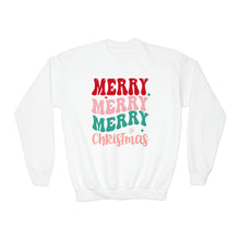 Load image into Gallery viewer, Merry Merry Merry Youth Crewneck Sweatshirt