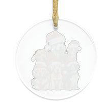Load image into Gallery viewer, Puppy in Santa Hat Acrylic Ornaments