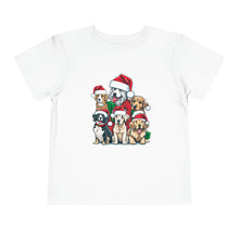Load image into Gallery viewer, Puppy Christmas in Santa Hats Kids Holiday T Shirt