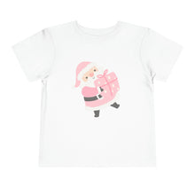 Load image into Gallery viewer, Pink Santa Christmas Kids Holiday T Shirt
