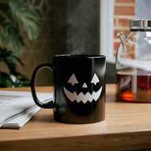 Load image into Gallery viewer, Halloween Pumpkin Face Halloween Mug, Coffee Mug 11oz Black Mug