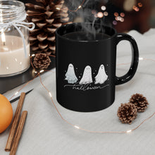 Load image into Gallery viewer, Ghost Happy Halloween Coffee Mug 11 oz Black Mug