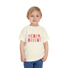 Load image into Gallery viewer, Merry + Bright Kids Holiday T Shirt