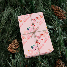 Load image into Gallery viewer, Pink Christmas Gift Wrap Paper