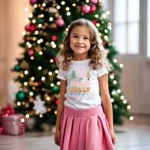 Load image into Gallery viewer, Holly Jolly Kids Holiday T Shirt