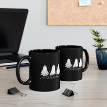 Load image into Gallery viewer, Ghost Happy Halloween Coffee Mug 11 oz Black Mug