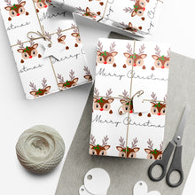 Load image into Gallery viewer, Merry Christmas Reindeer Gift Wrap Papers