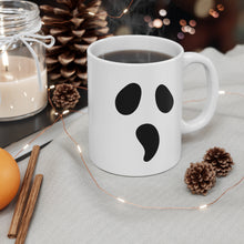 Load image into Gallery viewer, Ghost Face Coffee Mug, Happy Halloween Mug 11oz