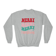 Load image into Gallery viewer, Merry Merry Merry Youth Crewneck Sweatshirt
