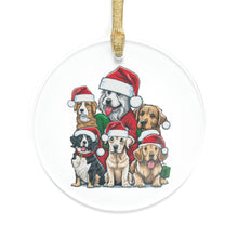 Load image into Gallery viewer, Puppy in Santa Hat Acrylic Ornaments