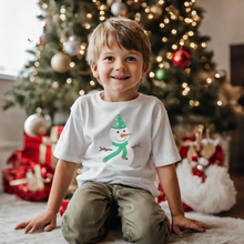 Load image into Gallery viewer, Snowman Kids Holiday T Shirt