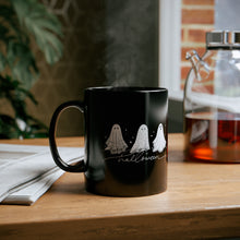 Load image into Gallery viewer, Ghost Happy Halloween Coffee Mug 11 oz Black Mug