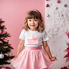 Load image into Gallery viewer, Santa Sleigh Christmas Kids Holiday T Shirt