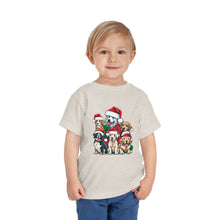 Load image into Gallery viewer, Puppy Christmas in Santa Hats Kids Holiday T Shirt