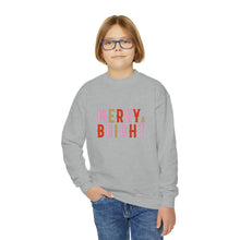 Load image into Gallery viewer, Merry + Bright Youth Crewneck Sweatshirt