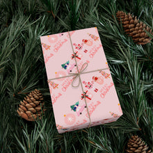 Load image into Gallery viewer, Pink Christmas Gift Wrap Paper