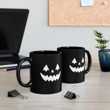 Load image into Gallery viewer, Halloween Pumpkin Face Halloween Mug, Coffee Mug 11oz Black Mug