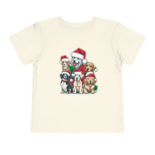 Load image into Gallery viewer, Puppy Christmas in Santa Hats Kids Holiday T Shirt