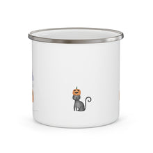 Load image into Gallery viewer, Happy Halloween Cats Halloween Enamel Camping Mug