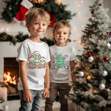 Load image into Gallery viewer, Friendly Creatures Christmas Kids Holiday T Shirt