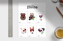 Load image into Gallery viewer, Puppy Valentines Day Cards Instant Download 6 Printable Classroom Valentine's Day Cards for Kids, Instant Download 3 1/2 x 4 1/2in