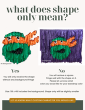 Load image into Gallery viewer, Turtle Party Fringe Wall Art  Fringe Backdrop Wall on Plastic Fencing
