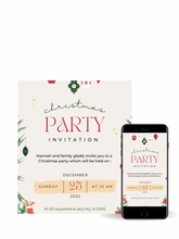 Load image into Gallery viewer, Editable Digital Download: Christmas Party Invitations