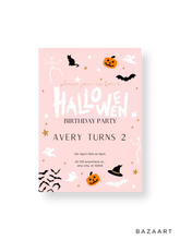Load image into Gallery viewer, Editable Digital Download: Halloween Pink Party Invitation