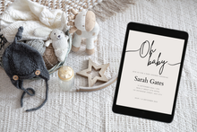 Load image into Gallery viewer, Editable Digital Download: Oh Baby Baby Shower  Party Invitation