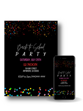Load image into Gallery viewer, Editable Digital Download: Back To School Around the World Party Invitation