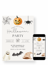 Load image into Gallery viewer, Editable Digital Download: Halloween Party Invitation