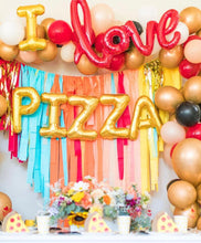 Load image into Gallery viewer, Tablecloth Fringe Backdrop, Flagtape Backdrop, Fringe Backdrop, Birthday, Party Theme