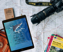 Load image into Gallery viewer, Editable Digital Download: Shark Party Invitation