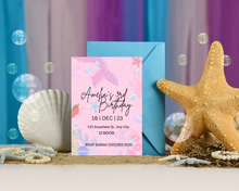 Load image into Gallery viewer, Editable Digital Download: Mermaid Invitation