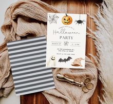 Load image into Gallery viewer, Editable Digital Download: Halloween Party Invitation
