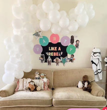 Load image into Gallery viewer, Custom Fringe Backdrop Anthropologie Party Anthro Inspired Party Layered Fringe Backdrop Modern Rainbow Party Colorful Party