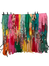 Load image into Gallery viewer, Custom Fringe Backdrop Anthropologie Party Anthro Inspired Party Layered Fringe Backdrop Modern Rainbow Party Colorful Party