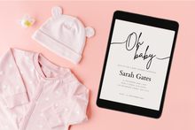 Load image into Gallery viewer, Editable Digital Download: Oh Baby Baby Shower  Party Invitation