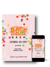 Load image into Gallery viewer, Editable Digital Download: Back To School Confetti Party Invitation