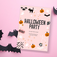 Load image into Gallery viewer, Editable Digital Download: Halloween Pink Party Invitation