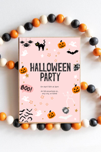 Load image into Gallery viewer, Editable Digital Download: Halloween Pink Party Invitation