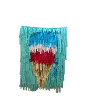 Load image into Gallery viewer, 4th of July Ice Cream Art Fringe Backdrop Wall on Plastic Fencing