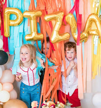 Load image into Gallery viewer, Tablecloth Fringe Backdrop, Flagtape Backdrop, Fringe Backdrop, Birthday, Party Theme