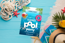 Load image into Gallery viewer, Editable Digital Download: Pool Party Invitation
