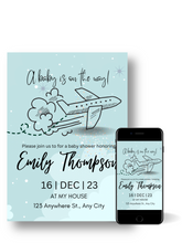 Load image into Gallery viewer, Editable Digital Download: Baby Boy Shower Party Invitation